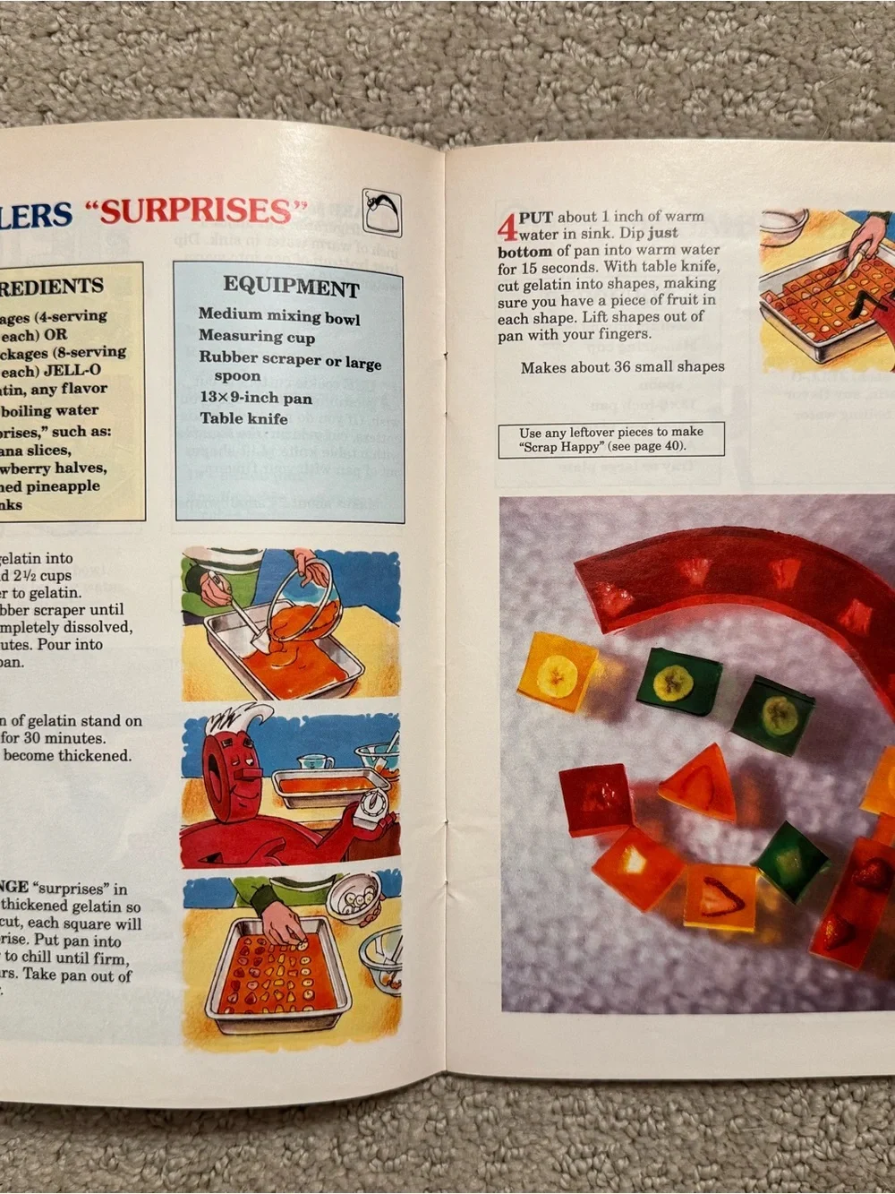 VINTAGE Jell-O Kids' Cooking Fun Recipe Book - 1991